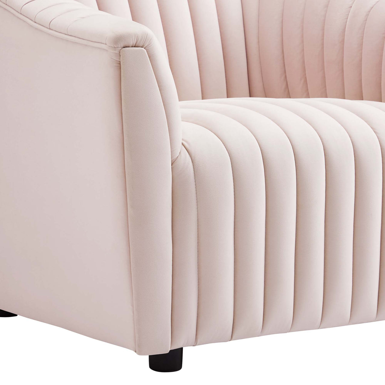 Virelle Velvet Armchair, Pink