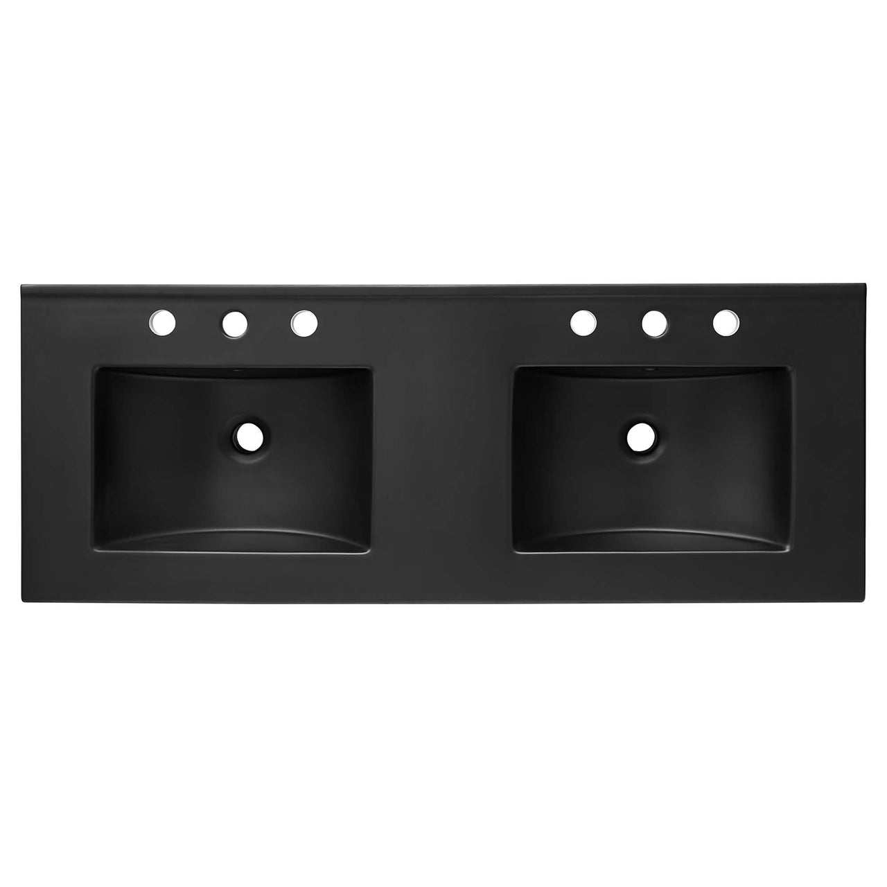 Paradise Double Sink Vanity Unit, Extra Large, White & Black