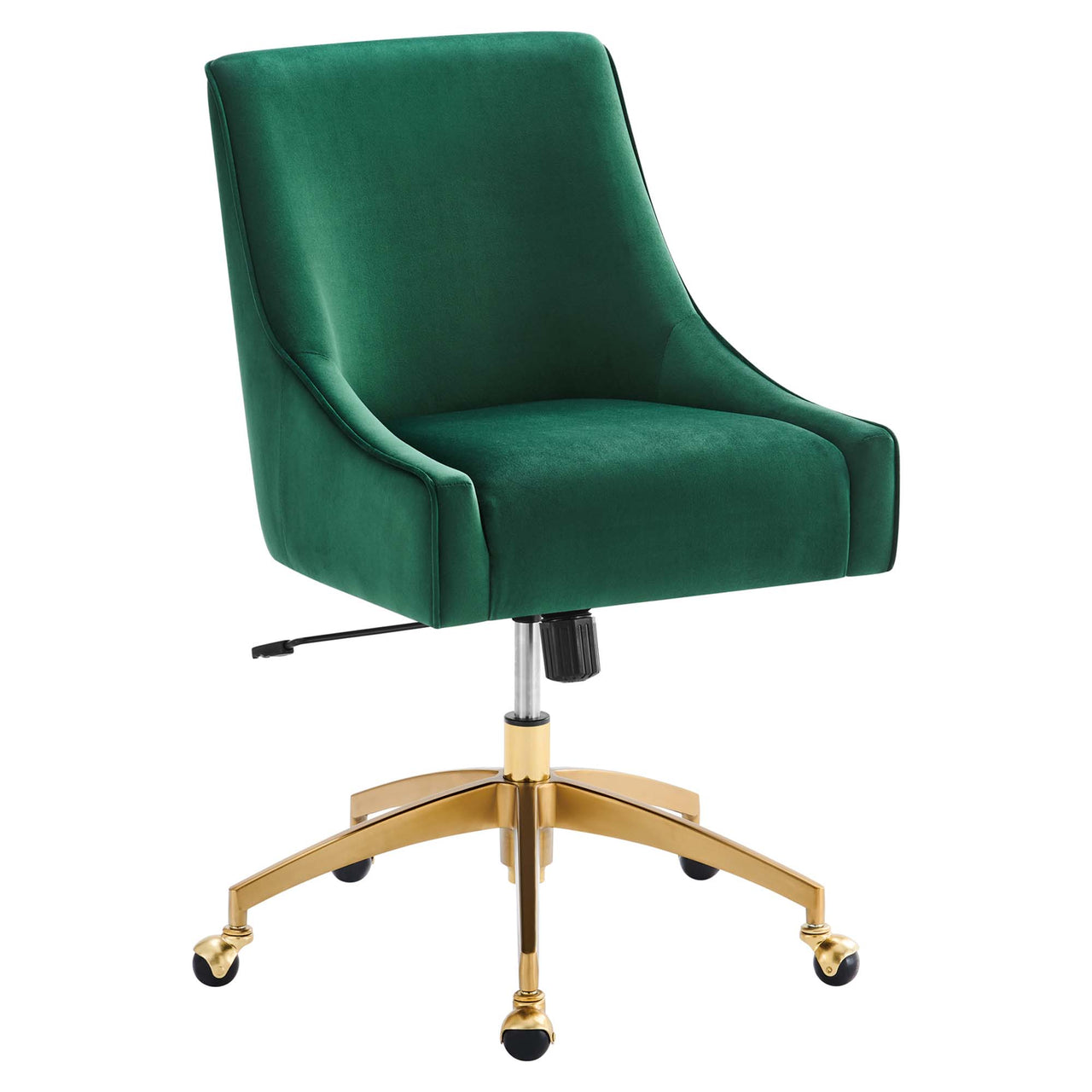 Virella Velvet Office Chair, Green