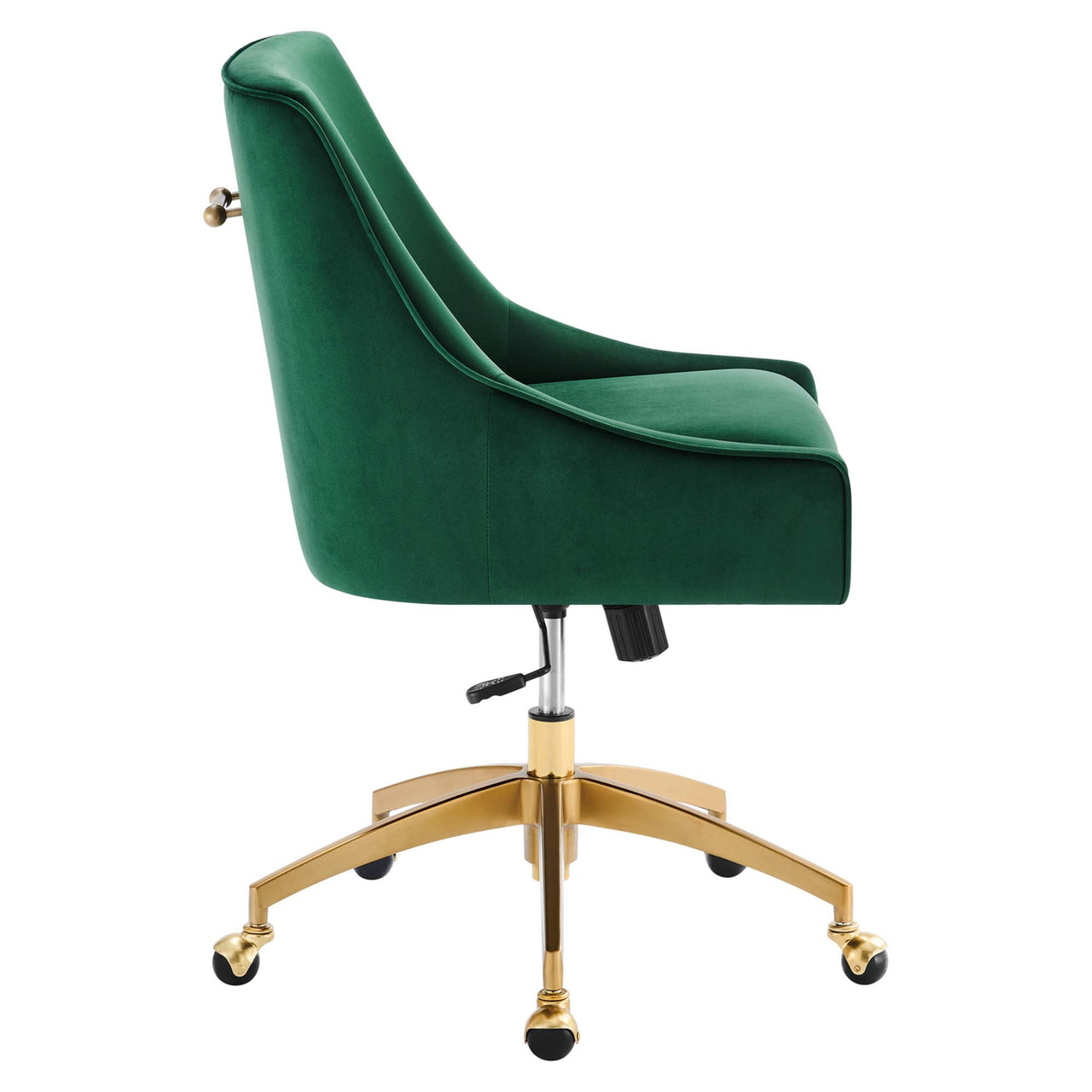 Virella Velvet Office Chair, Green