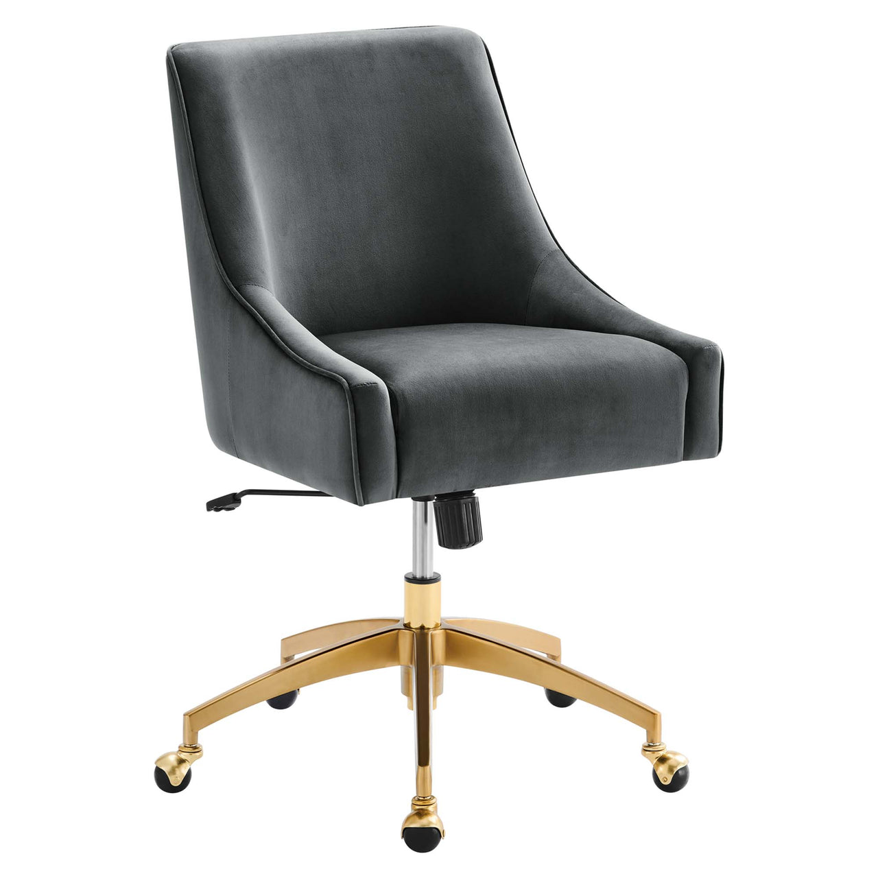 Virella Velvet Office Chair, Gray