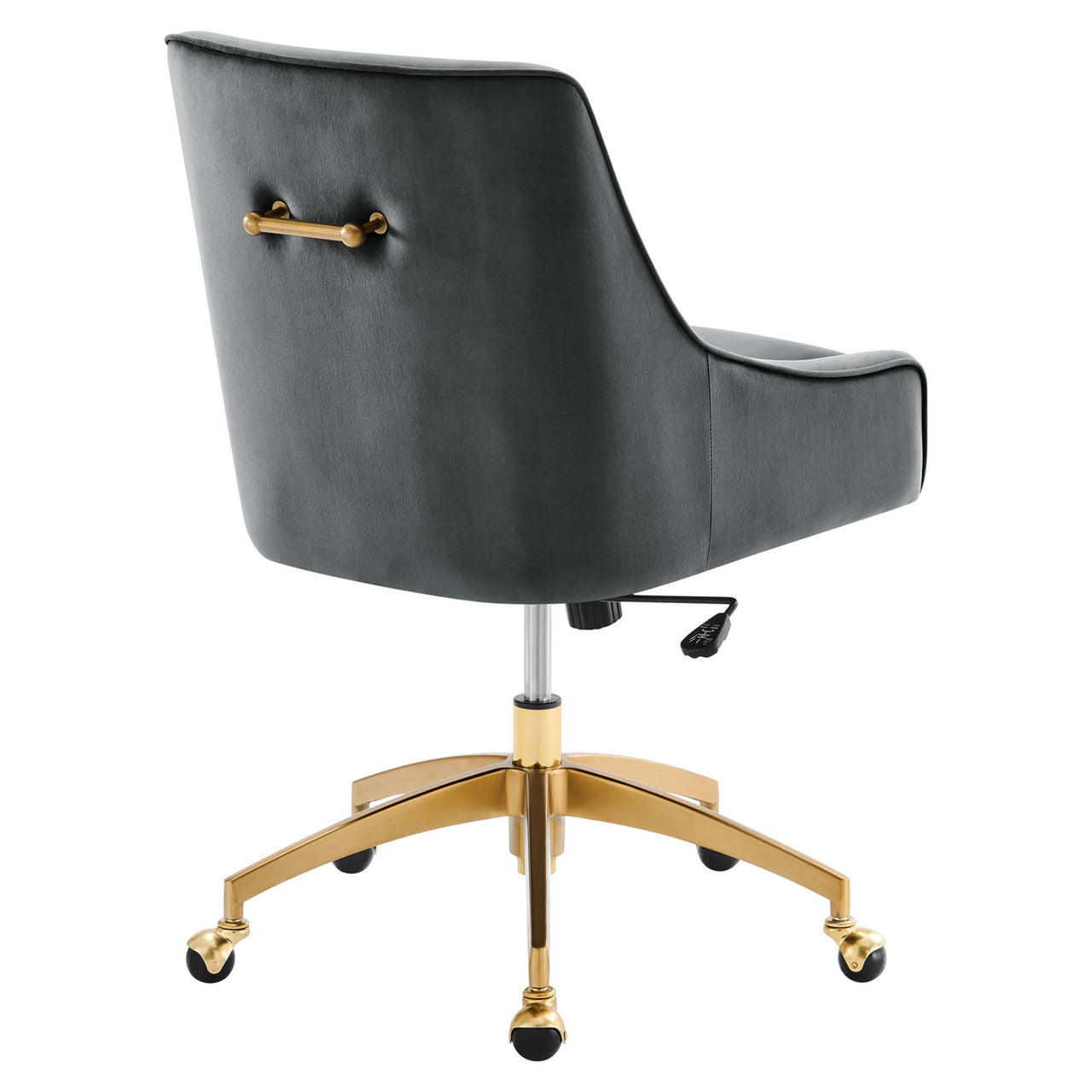 Virella Velvet Office Chair, Gray