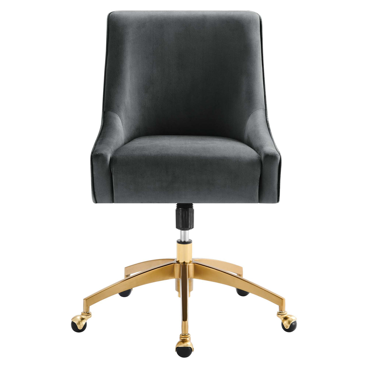 Virella Velvet Office Chair, Gray