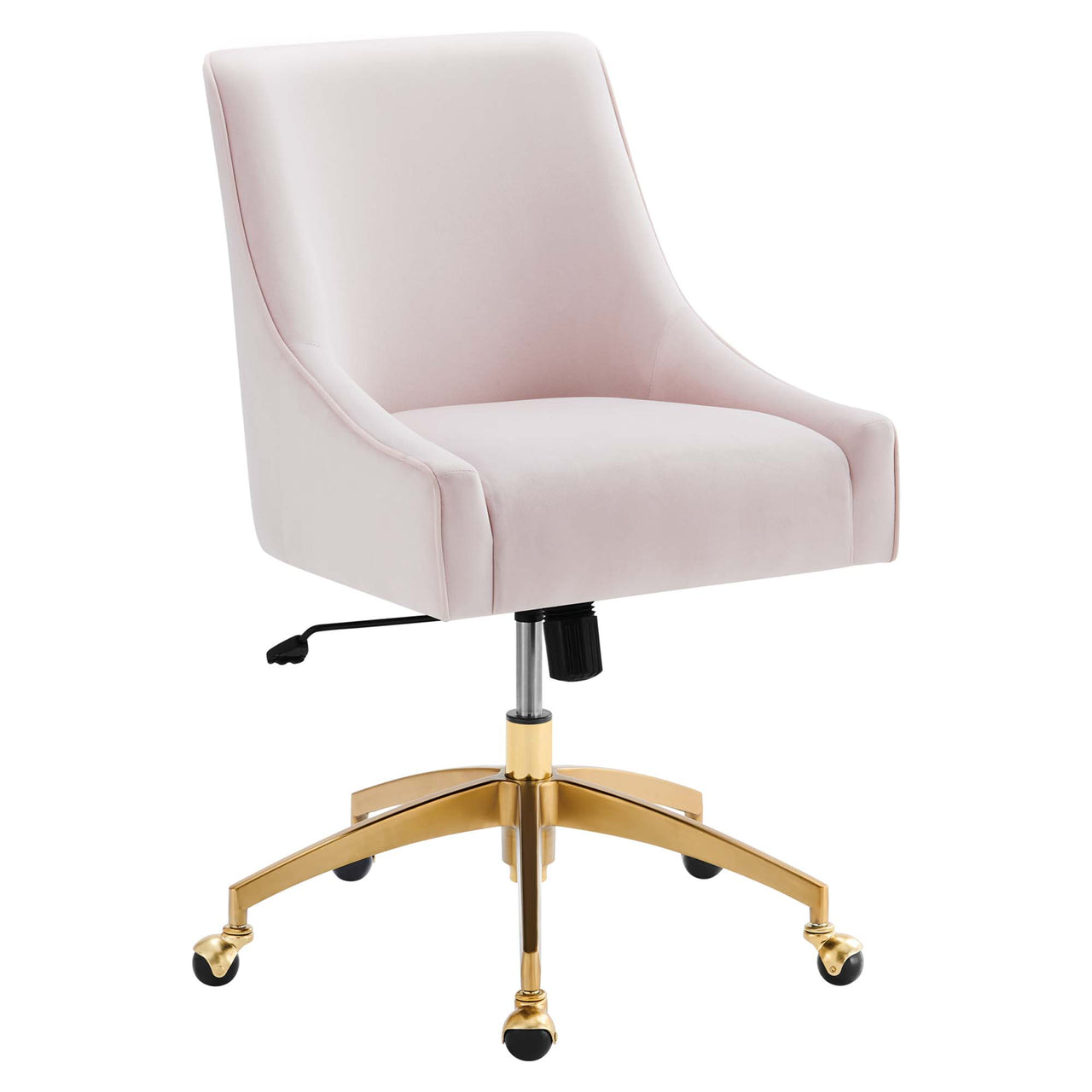 Virella Velvet Office Chair, Pink
