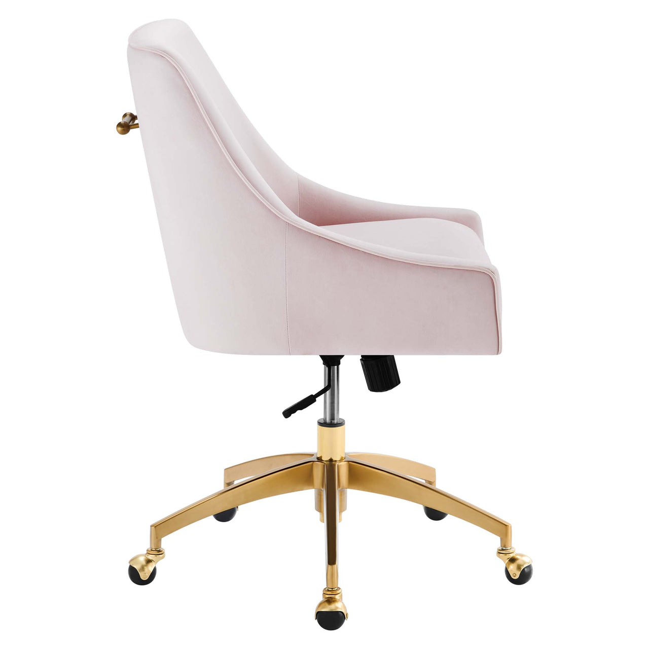 Virella Velvet Office Chair, Pink