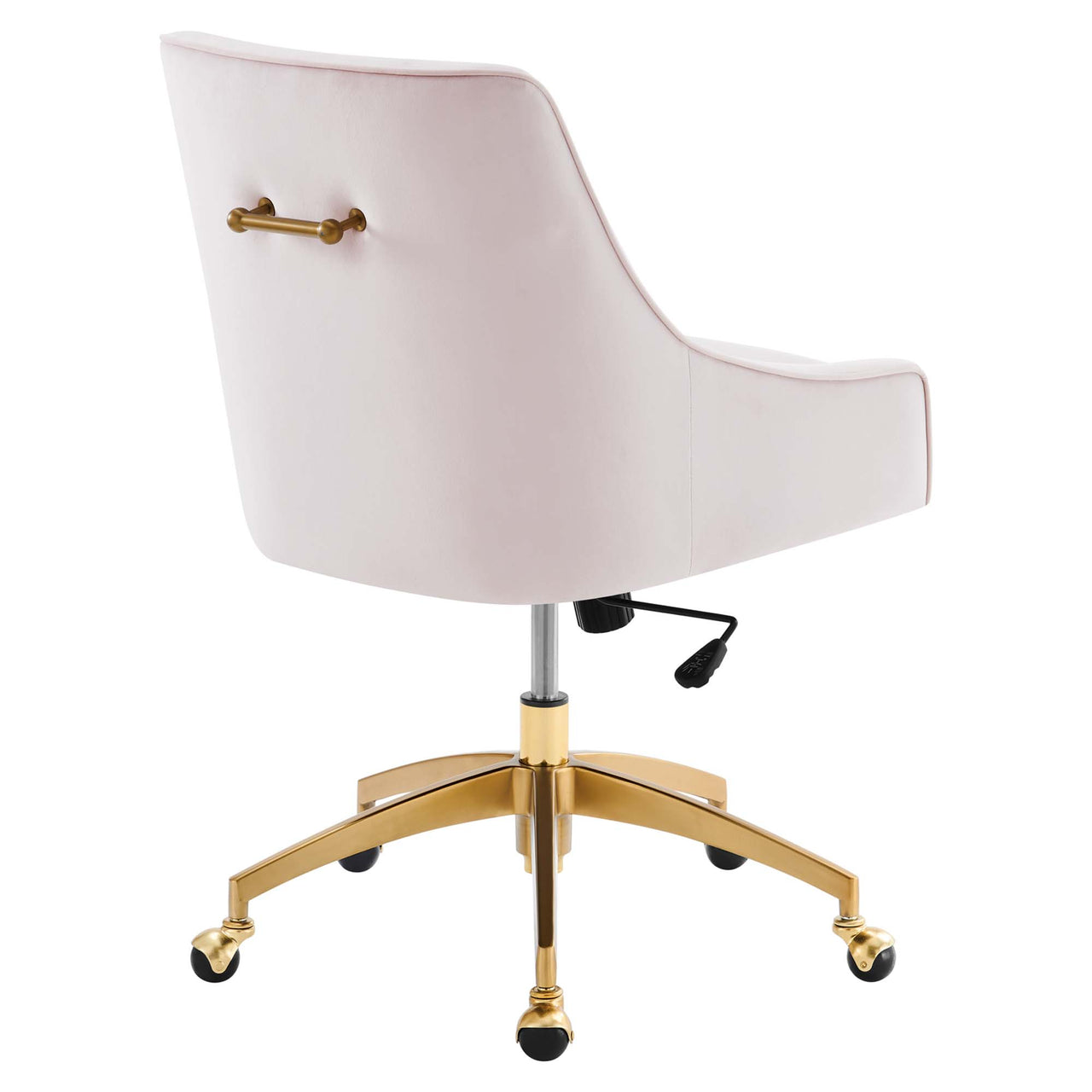 Virella Velvet Office Chair, Pink