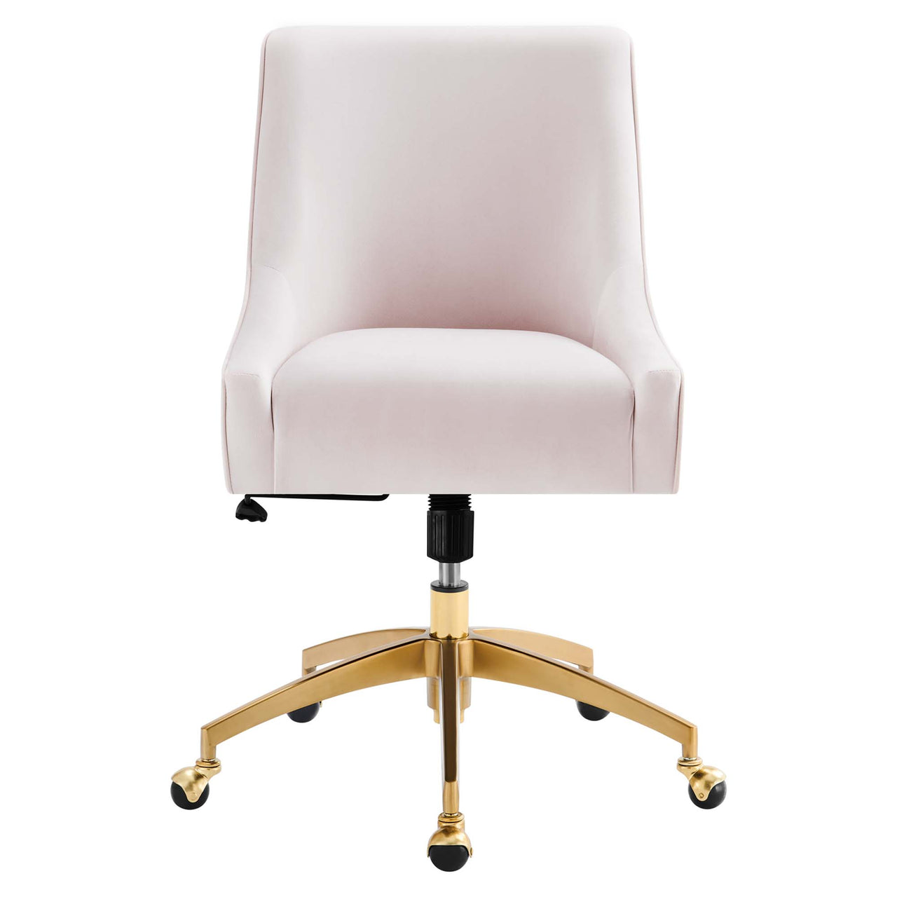 Virella Velvet Office Chair, Pink