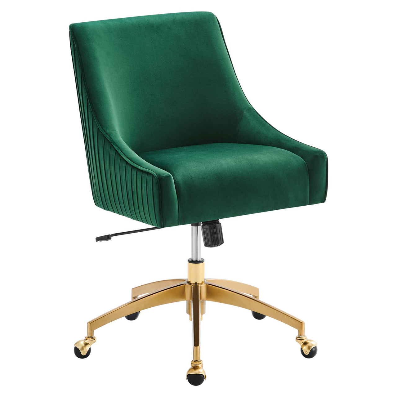 Virella Velvet Office Chair, Green