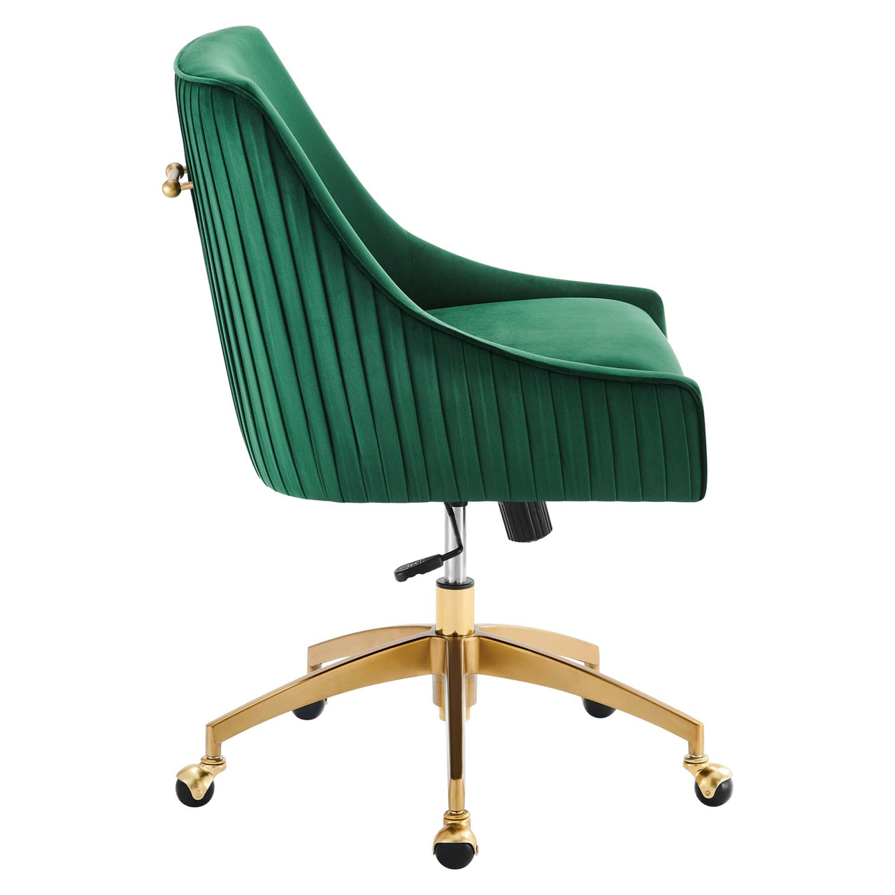 Virella Velvet Office Chair, Green