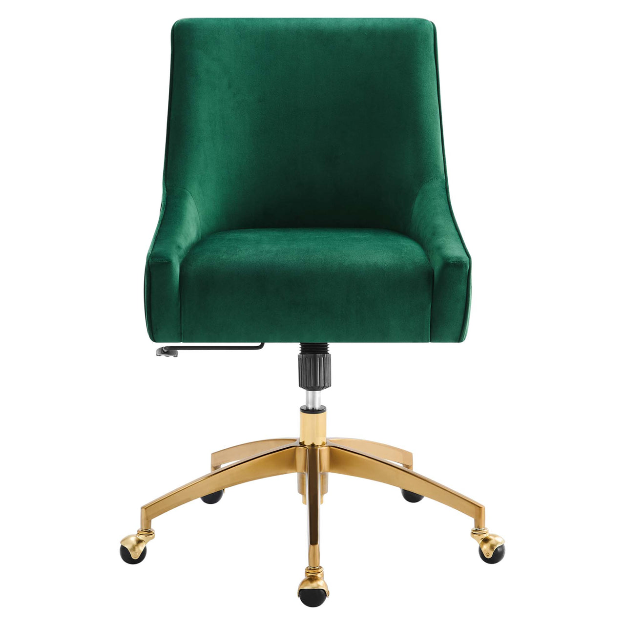 Virella Velvet Office Chair, Green