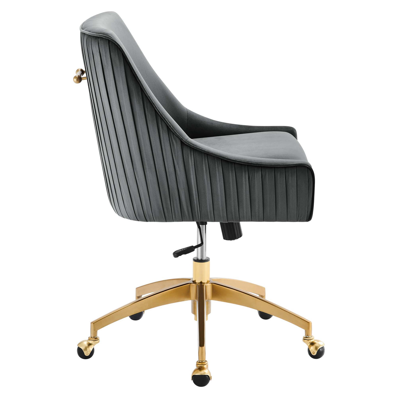 Virella Velvet Office Chair, Gray