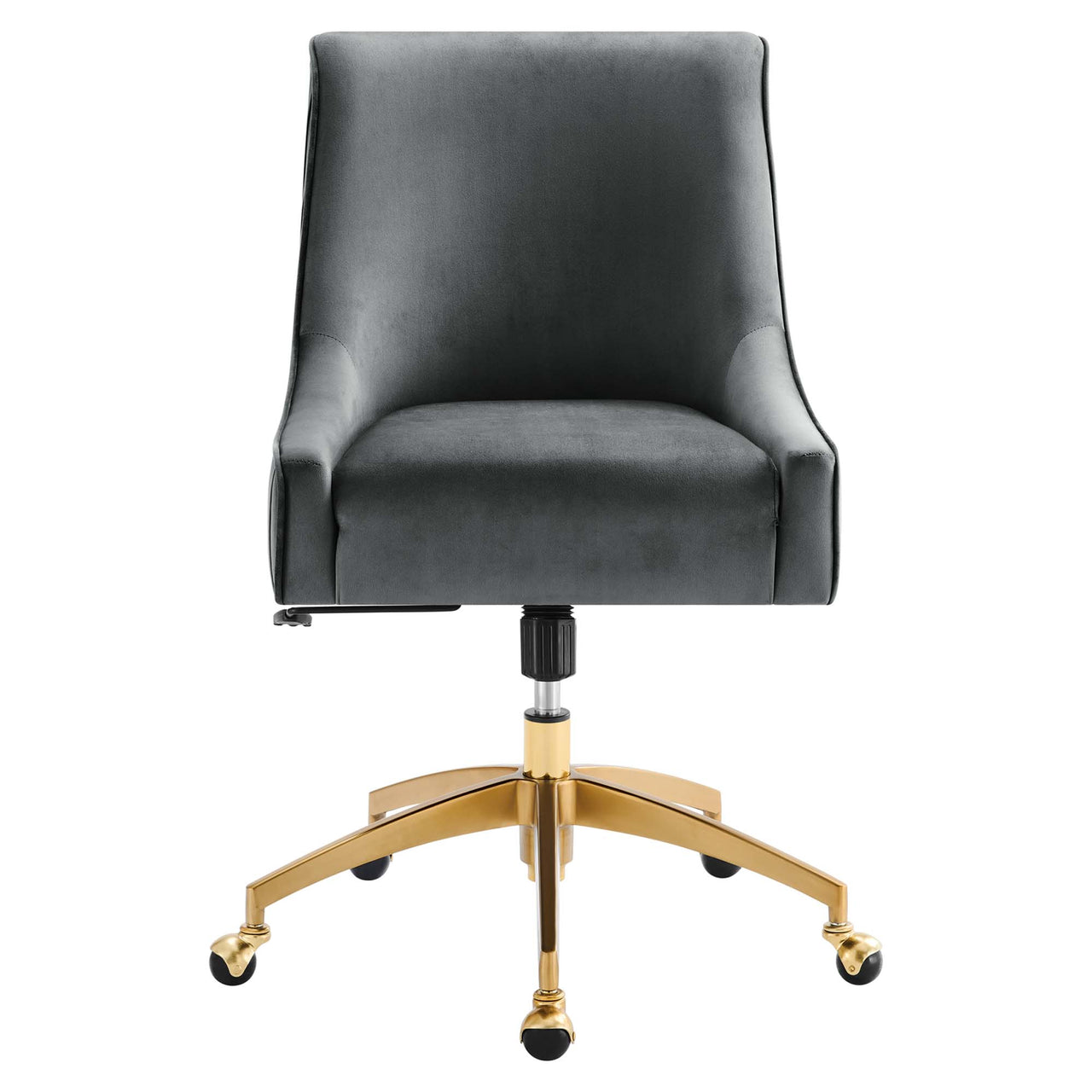 Virella Velvet Office Chair, Gray
