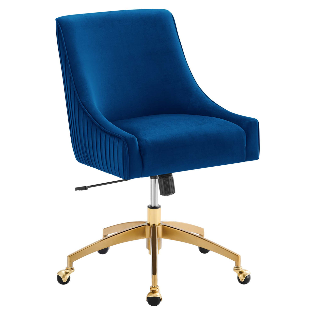 Virella Velvet Office Chair, Navy