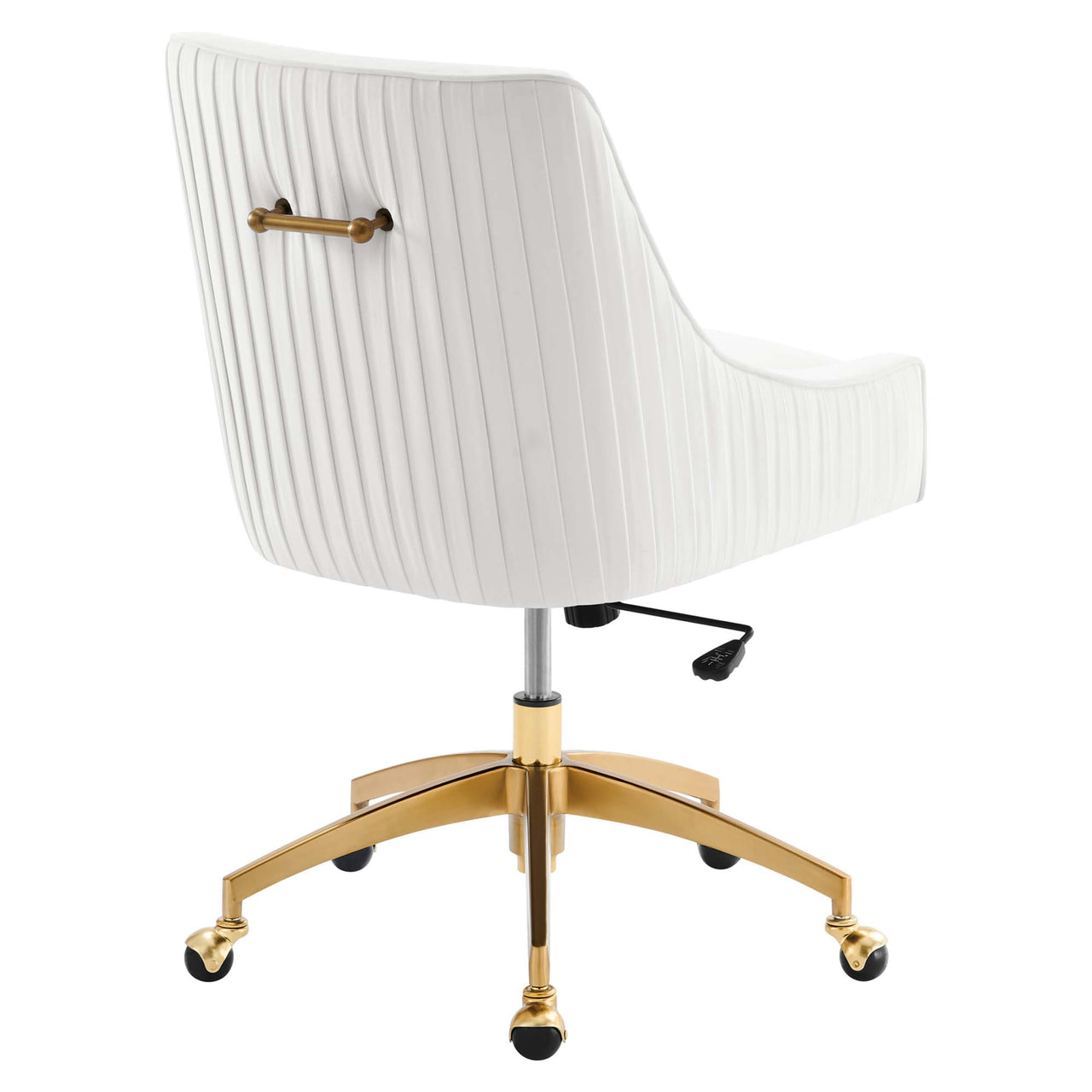 Virella Velvet Office Chair, White