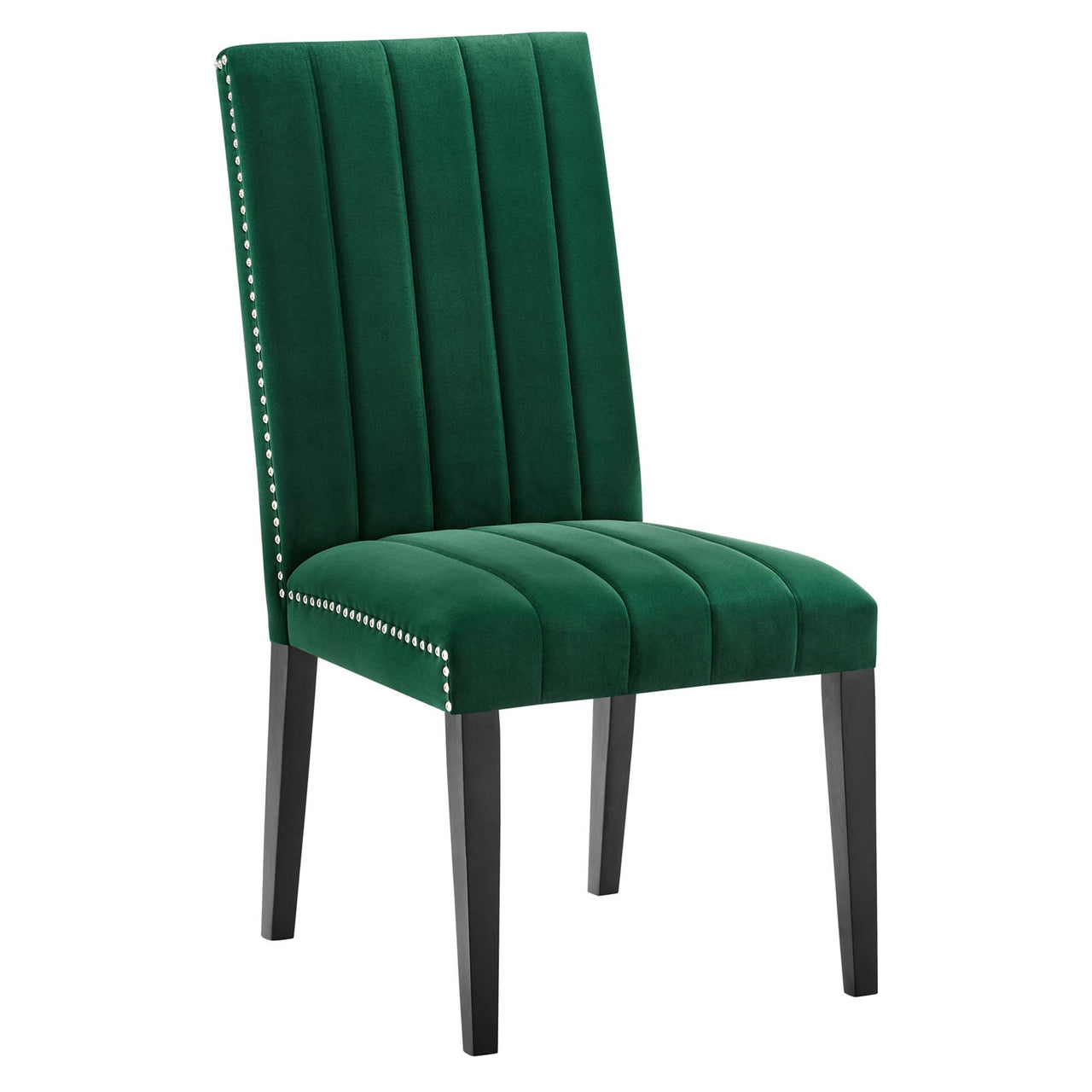 Stimulate Velvet Dining Chair Set of 2, Green