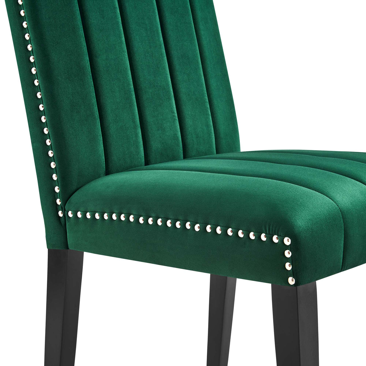 Stimulate Velvet Dining Chair Set of 2, Green