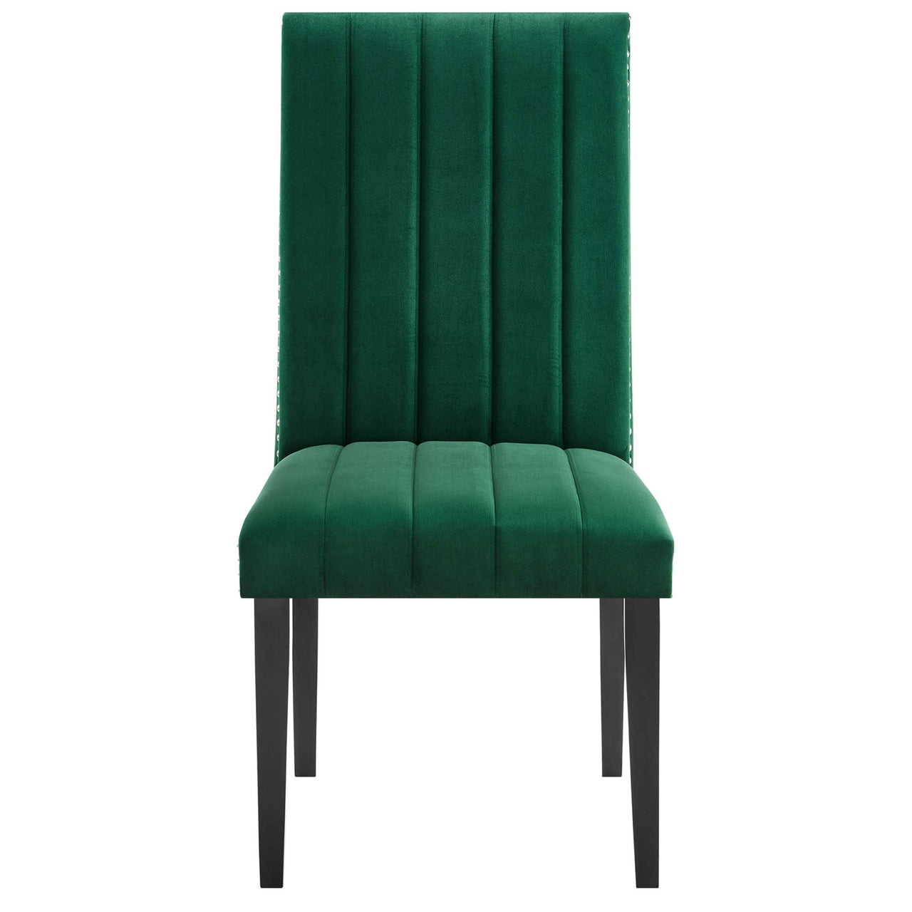 Stimulate Velvet Dining Chair Set of 2, Green