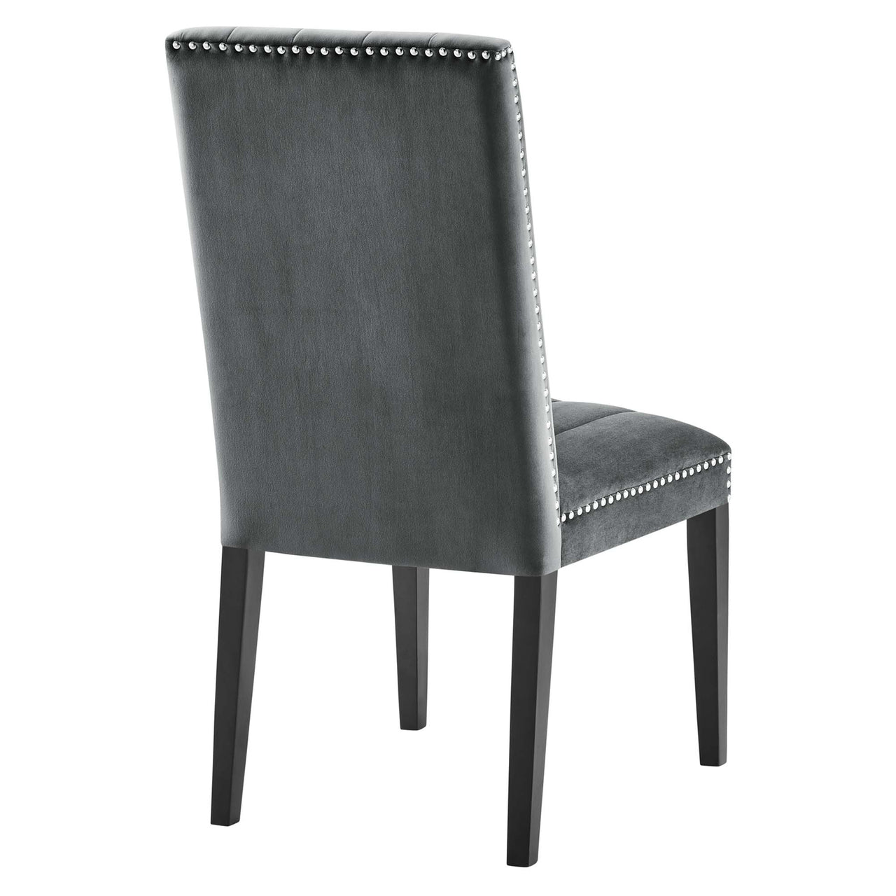 Stimulate Velvet Dining Chair Set of 2, Gray