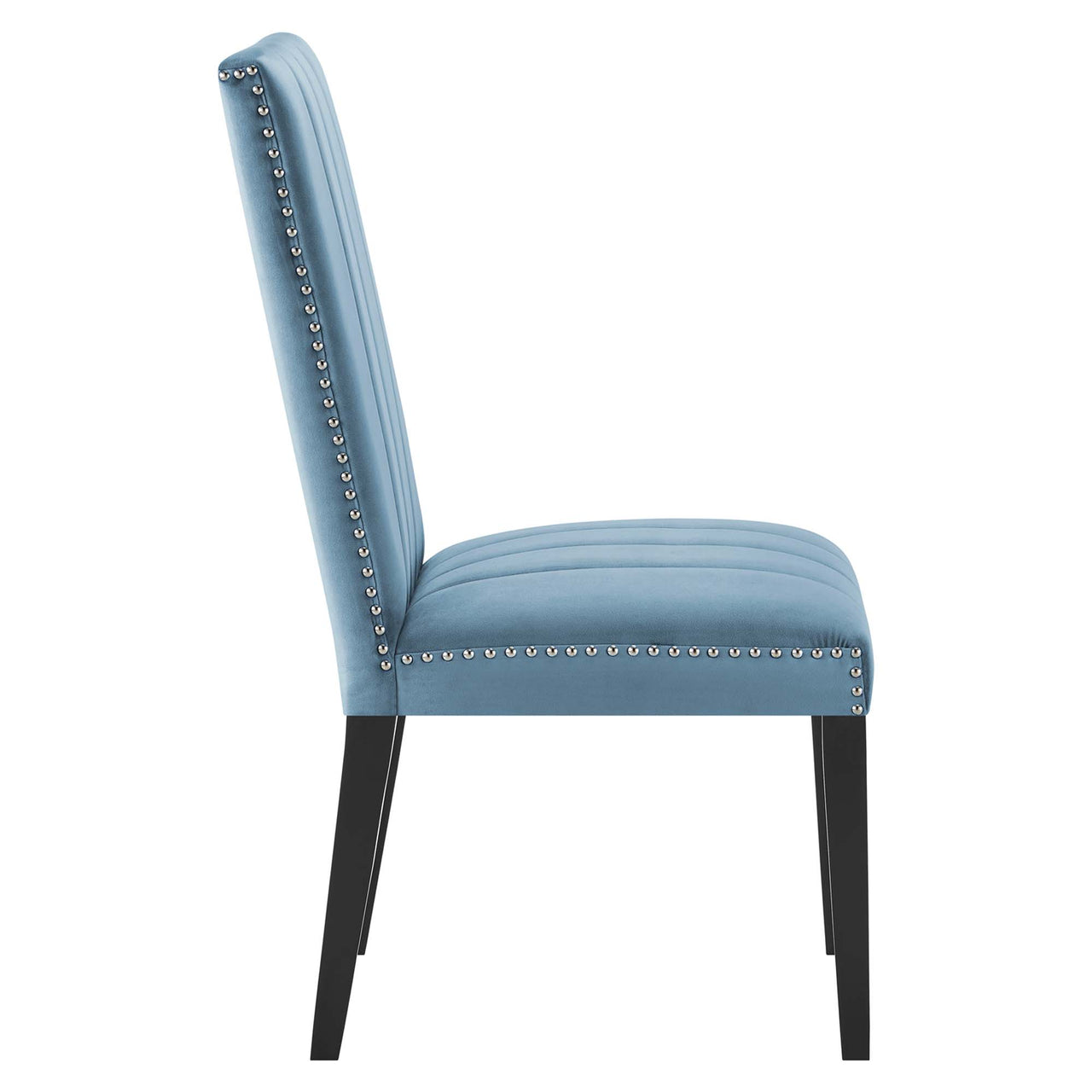 Stimulate Velvet Dining Chair Set of 2, Light Blue