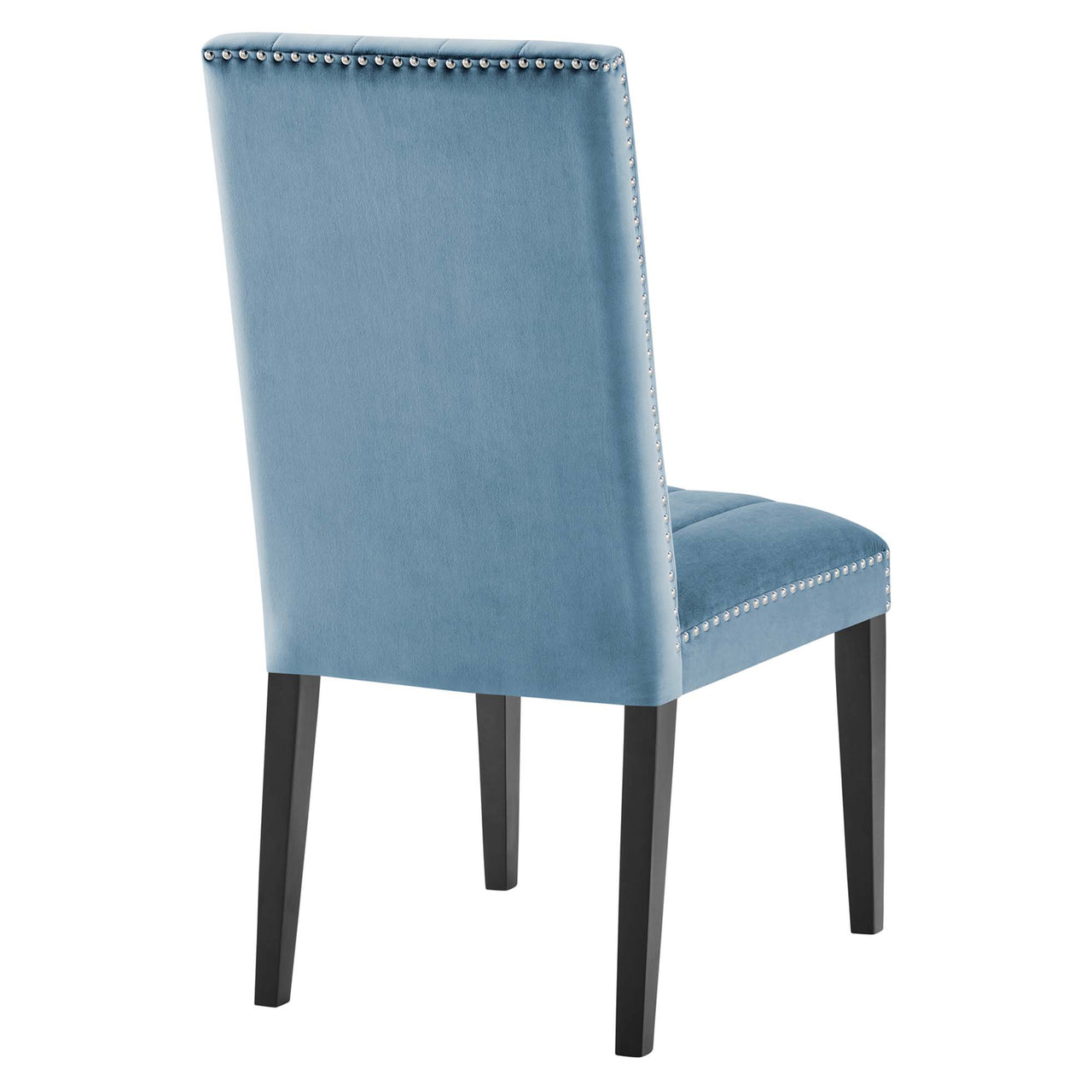Stimulate Velvet Dining Chair Set of 2, Light Blue