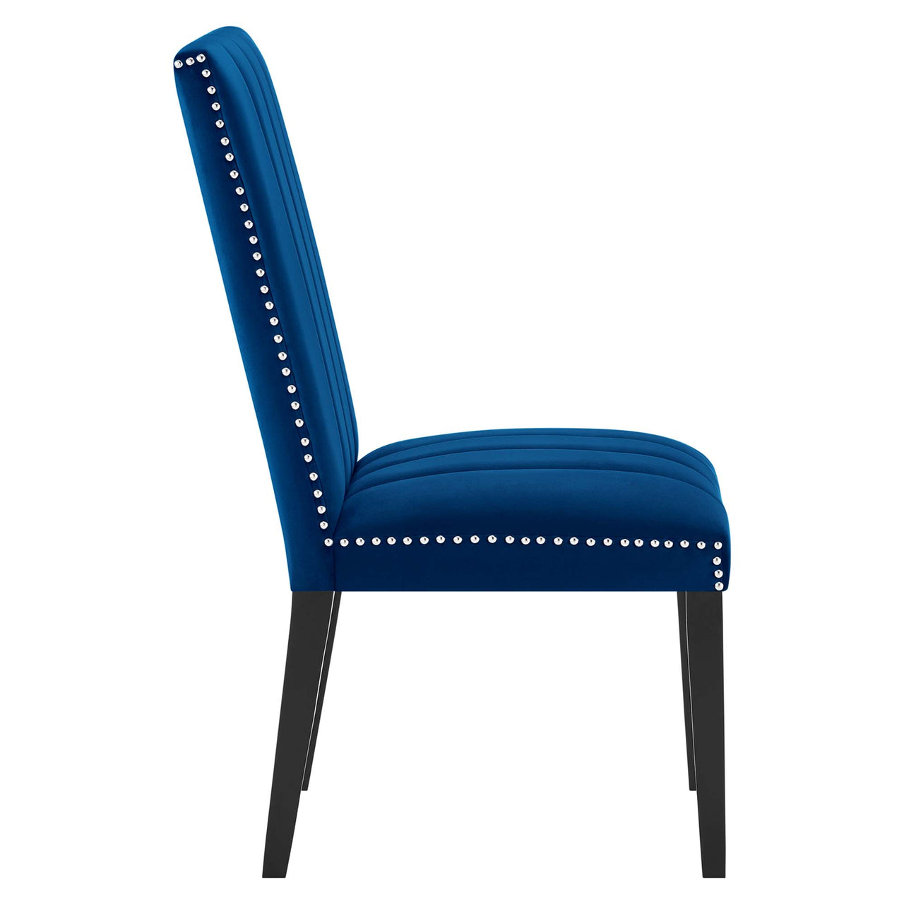 Stimulate Velvet Dining Chair Set of 2, Navy