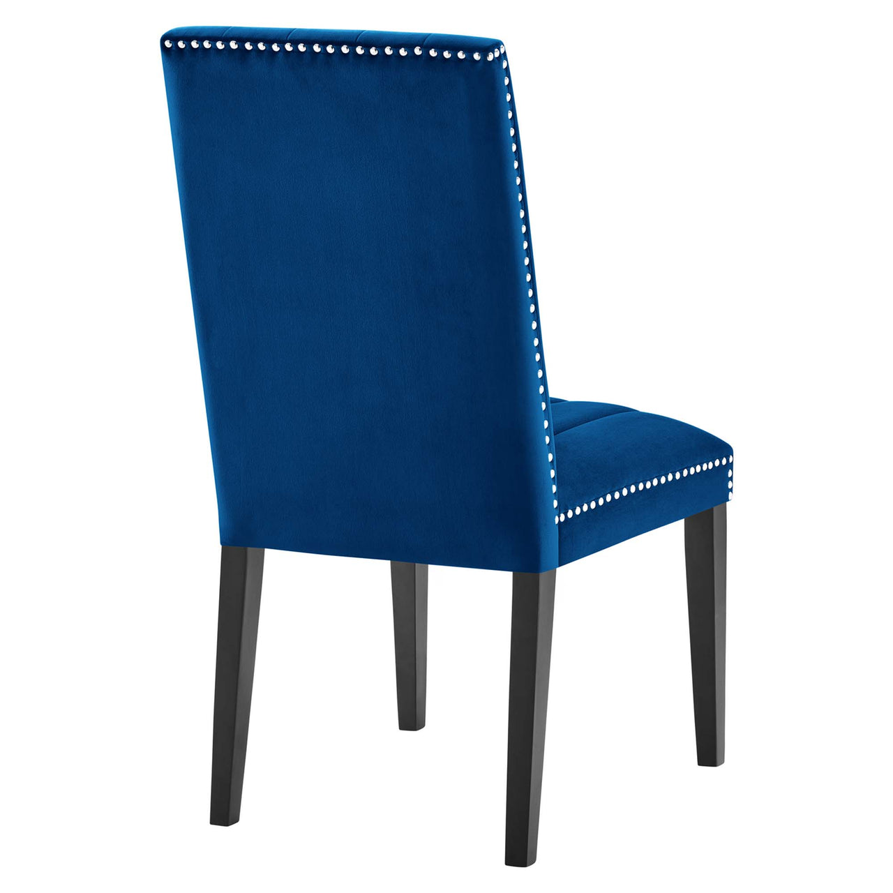 Stimulate Velvet Dining Chair Set of 2, Navy