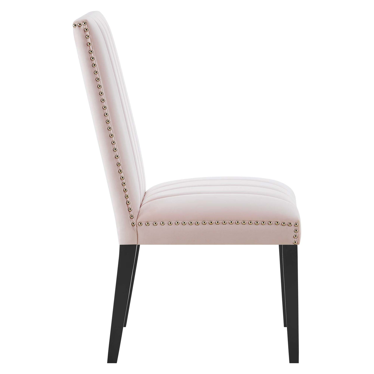 Stimulate Velvet Dining Chair Set of 2, Pink