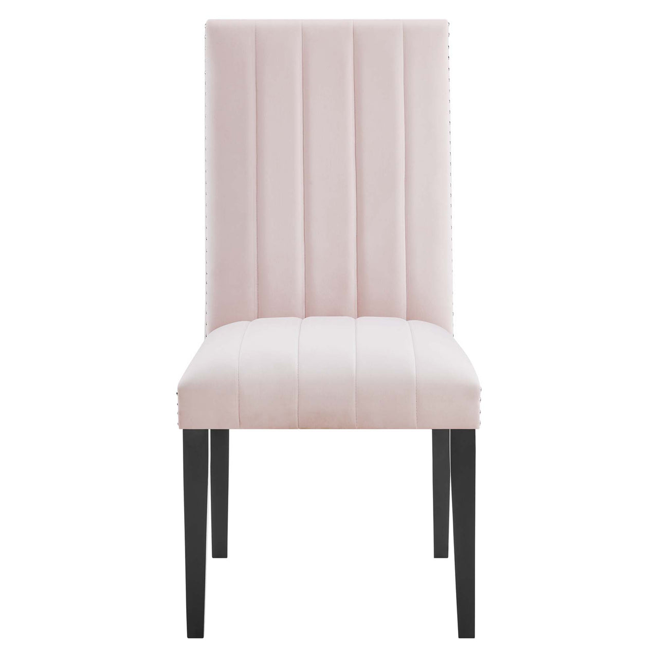 Stimulate Velvet Dining Chair Set of 2, Pink