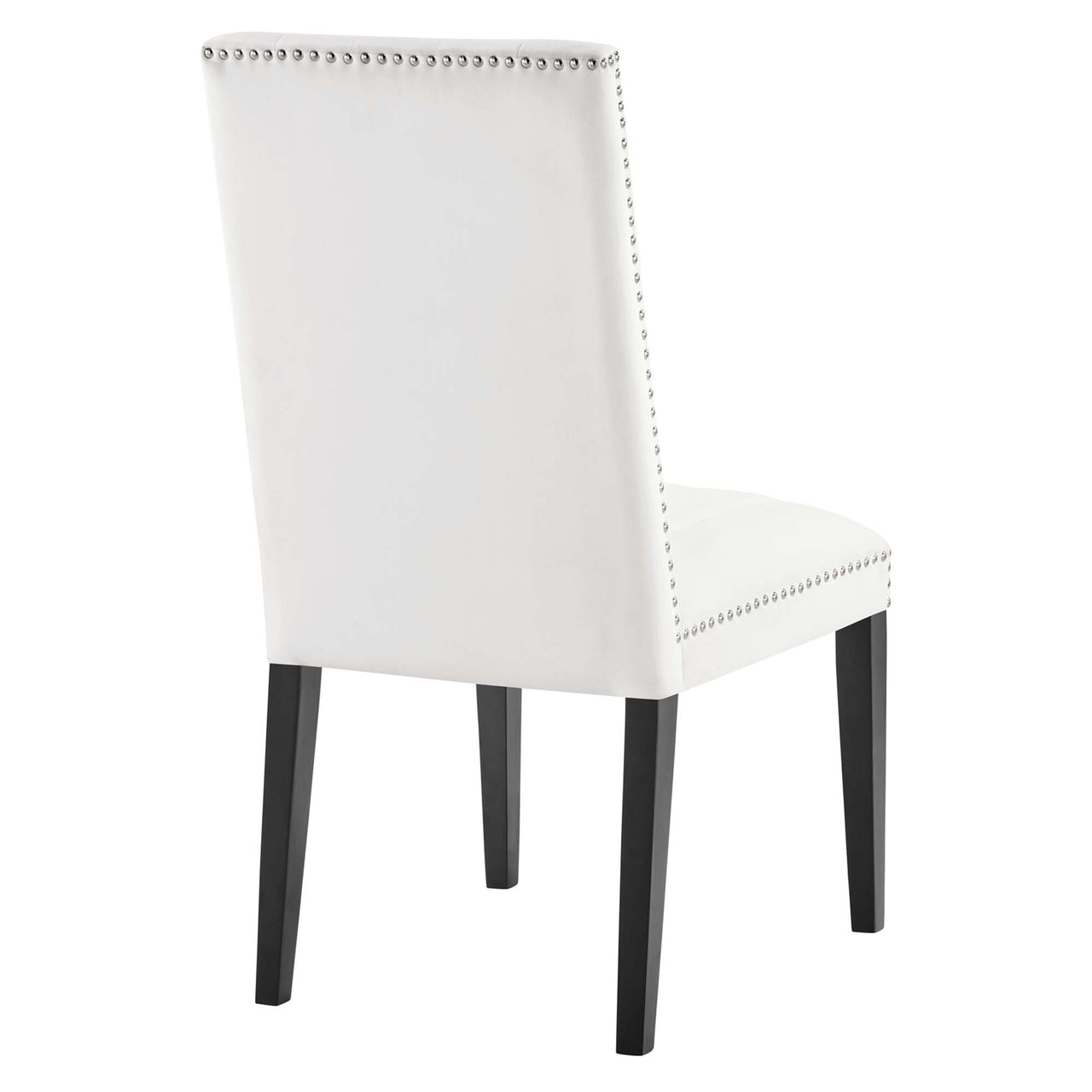 Stimulate Velvet Dining Chair Set of 2, White