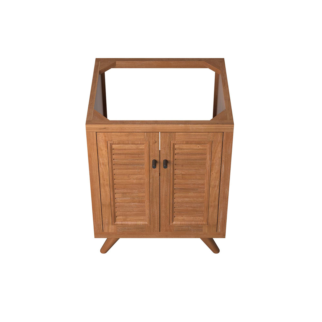 Nest Vanity Base with Storage, Small, Natural Wood