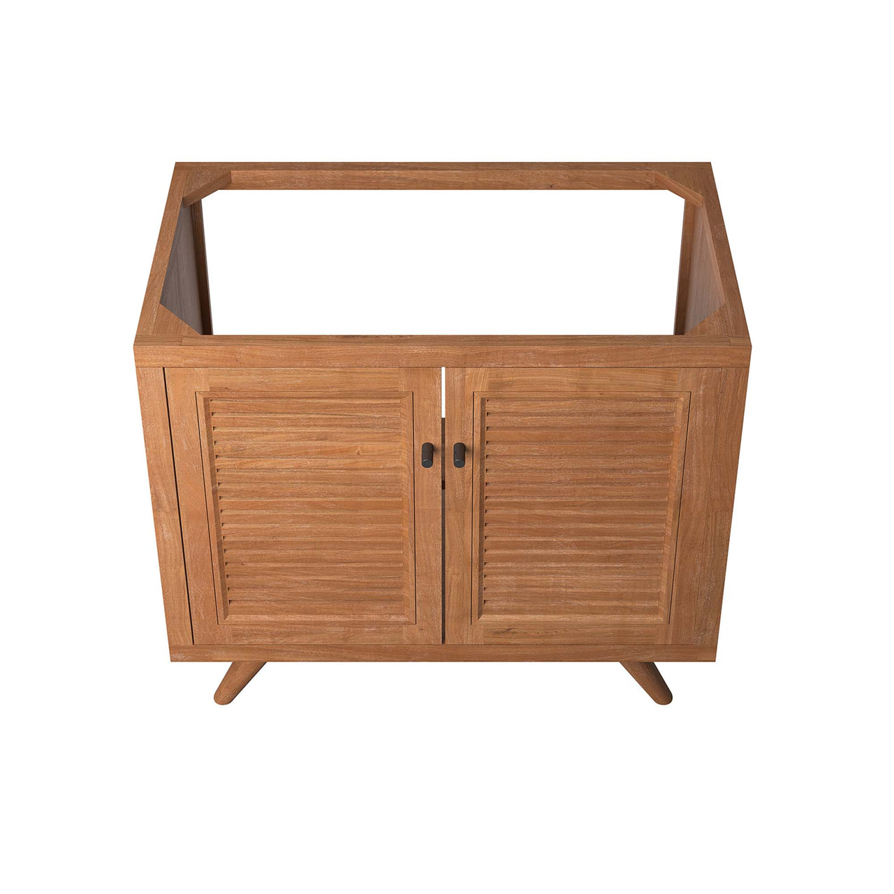 Nest Vanity Base with Storage, Large, Natural Wood