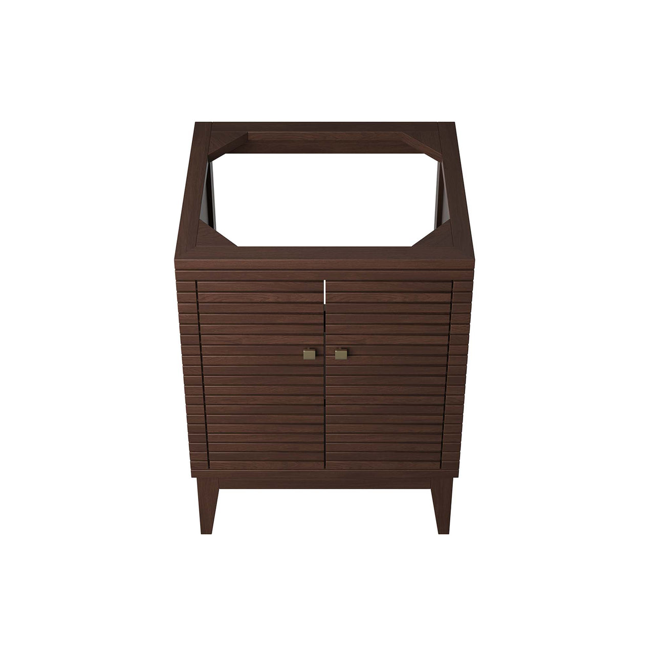 Ridge Vanity Base with Storage, Small, Walnut