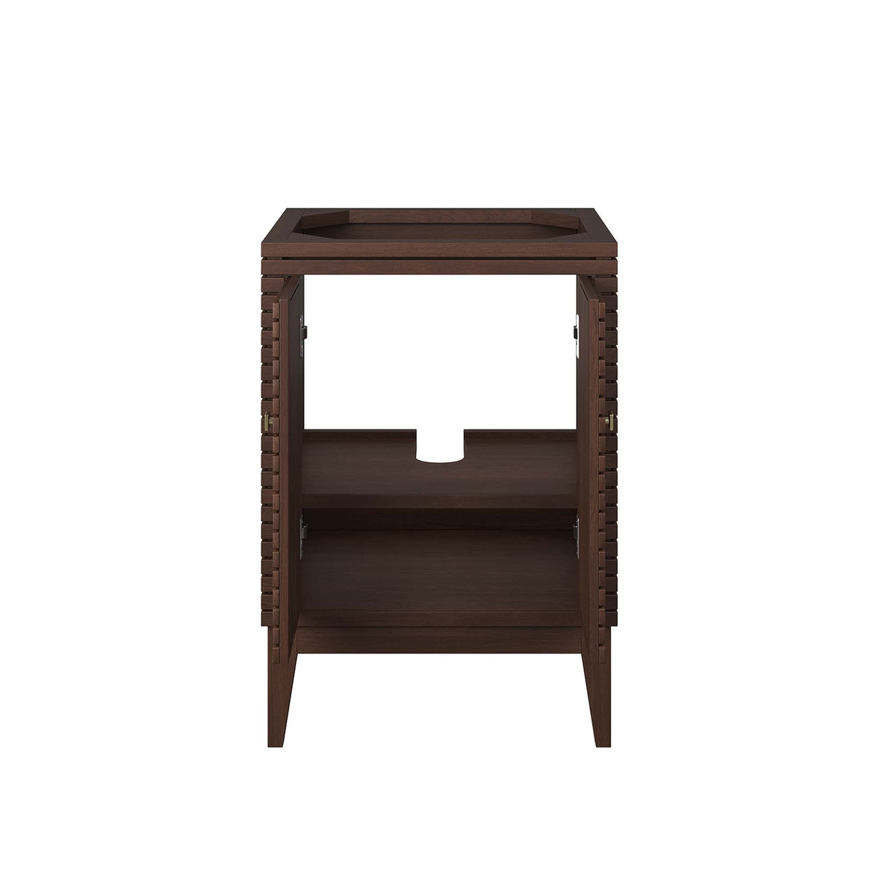 Ridge Vanity Base with Storage, Small, Walnut