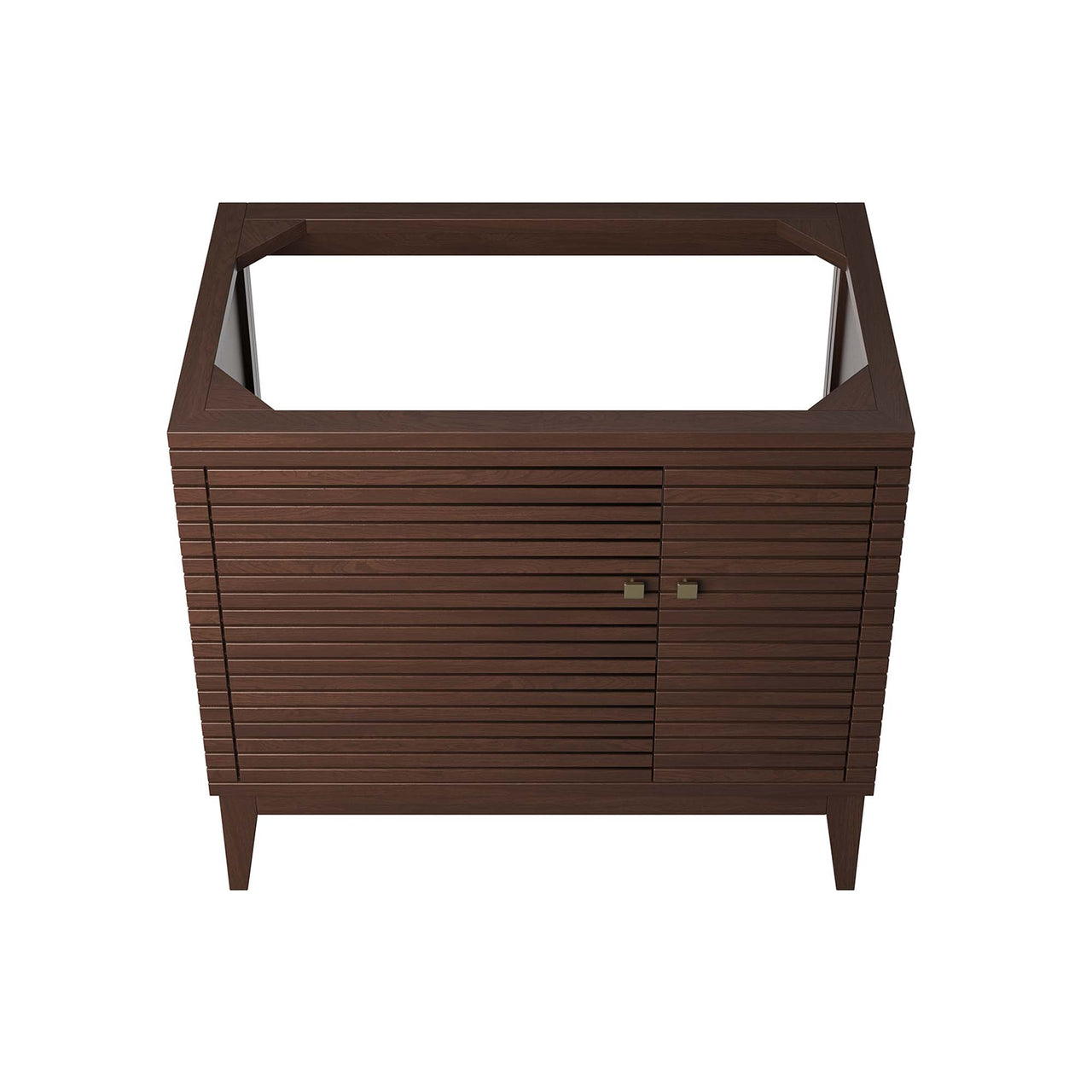 Ridge Vanity Base with Storage, Large, Walnut