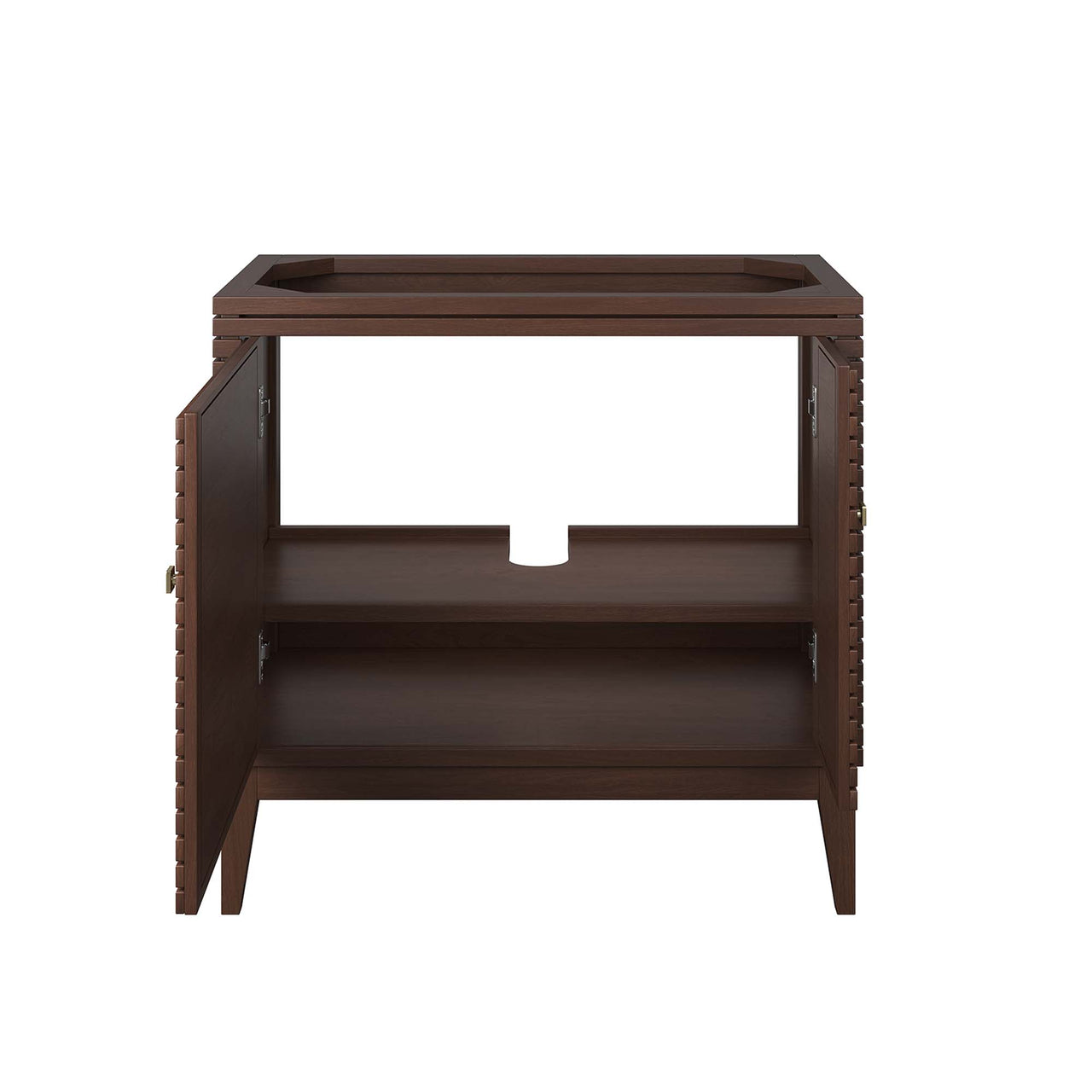 Ridge Vanity Base with Storage, Large, Walnut