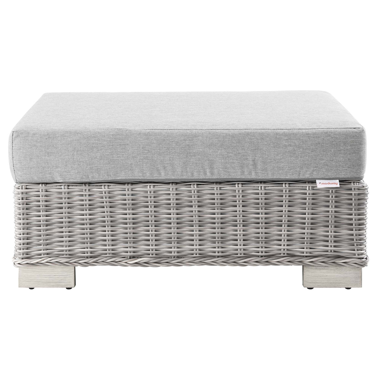 Corvara 2-Piece Alfresco Woven Armchair & Ottoman Set Light Gray & Gray