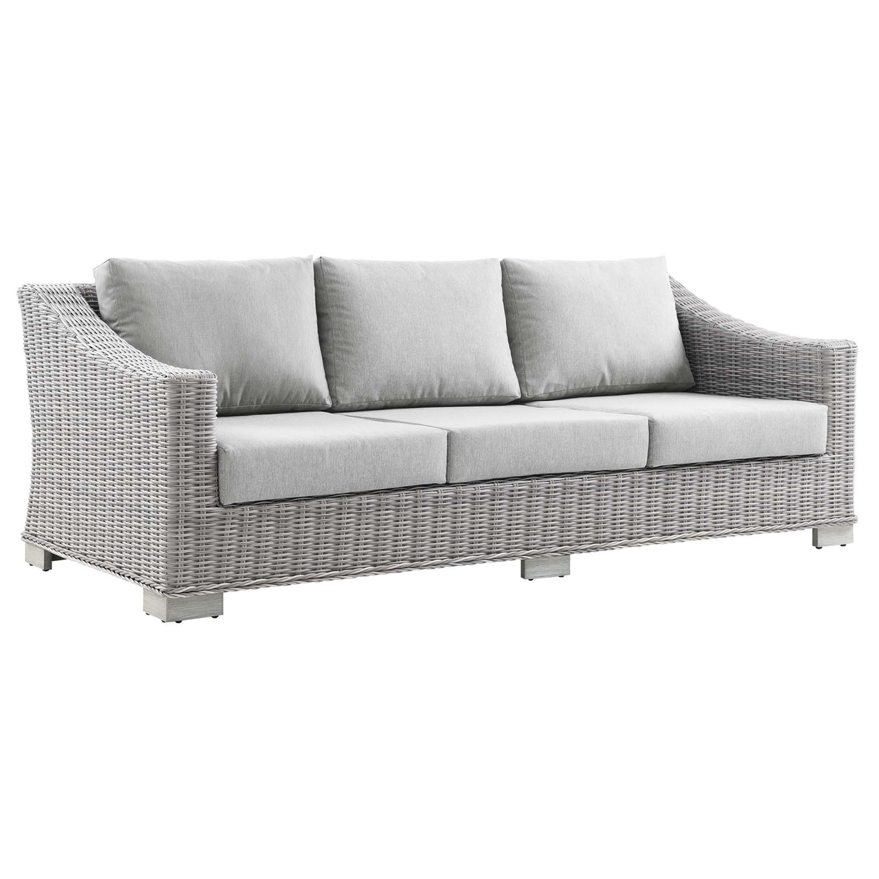 Corvara 5-Piece Alfresco Woven Furniture Set, Light Gray & Gray