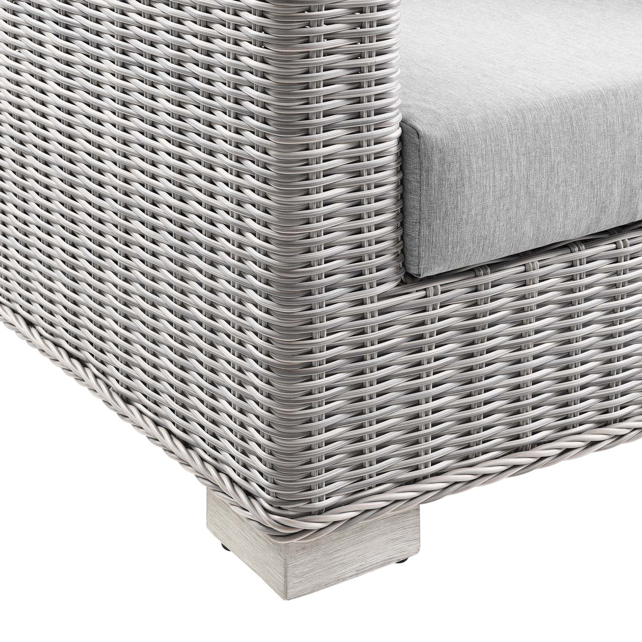 Corvara 4-Piece Alfresco Woven Furniture Set, Light Gray & Gray
