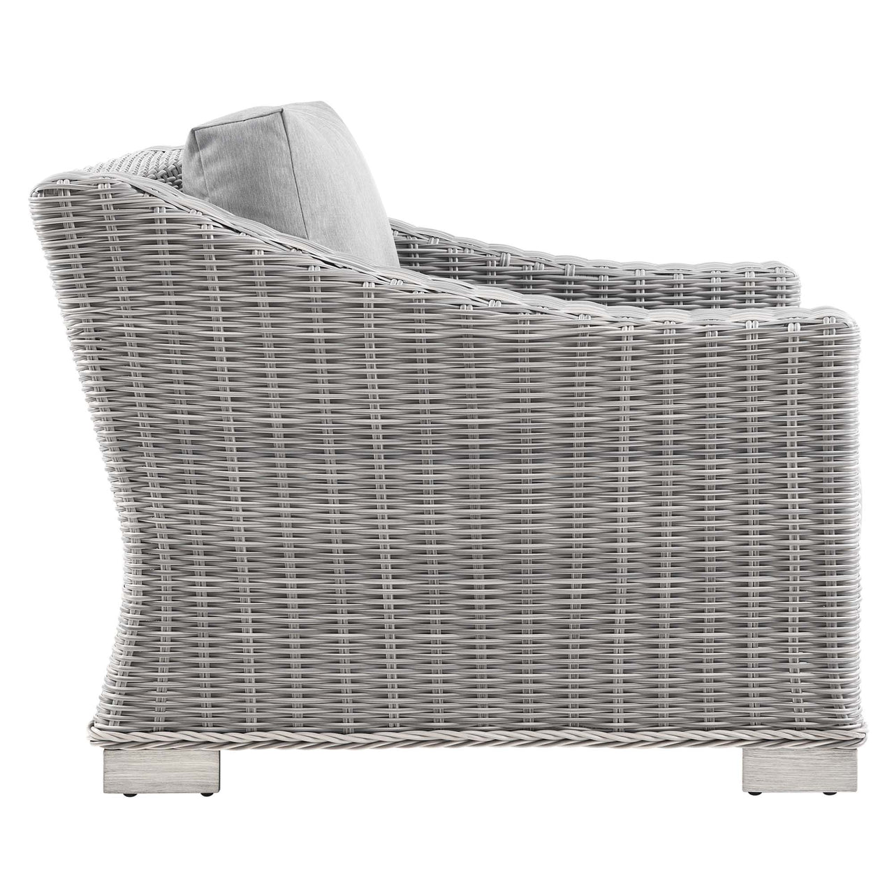 Corvara 4-Piece Alfresco Woven Furniture Set, Light Gray & Gray