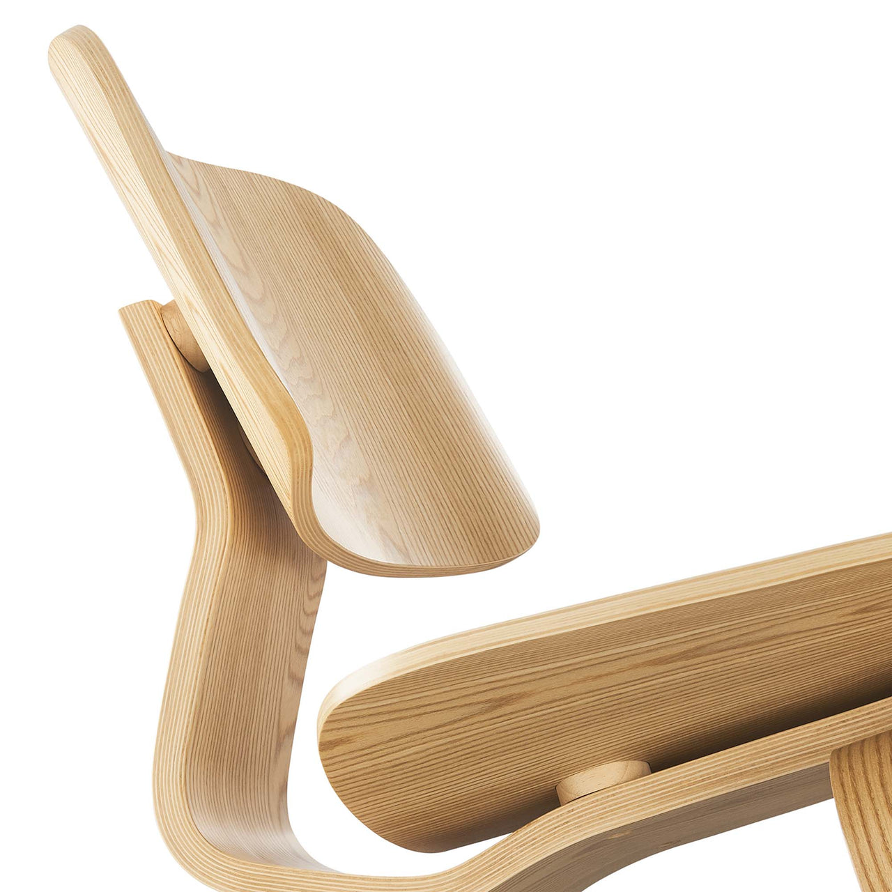 Mushroom Lounge Chair, Natural Wood