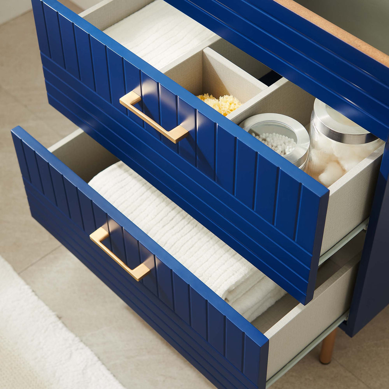 Dawnridge Vanity Base with Storage, Blue