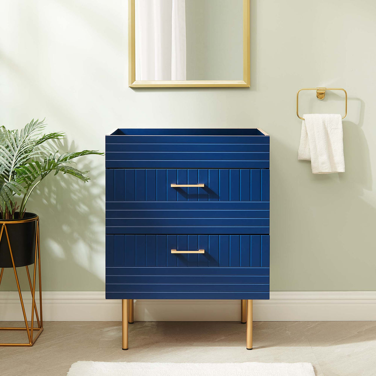 Dawnridge Vanity Base with Storage, Blue