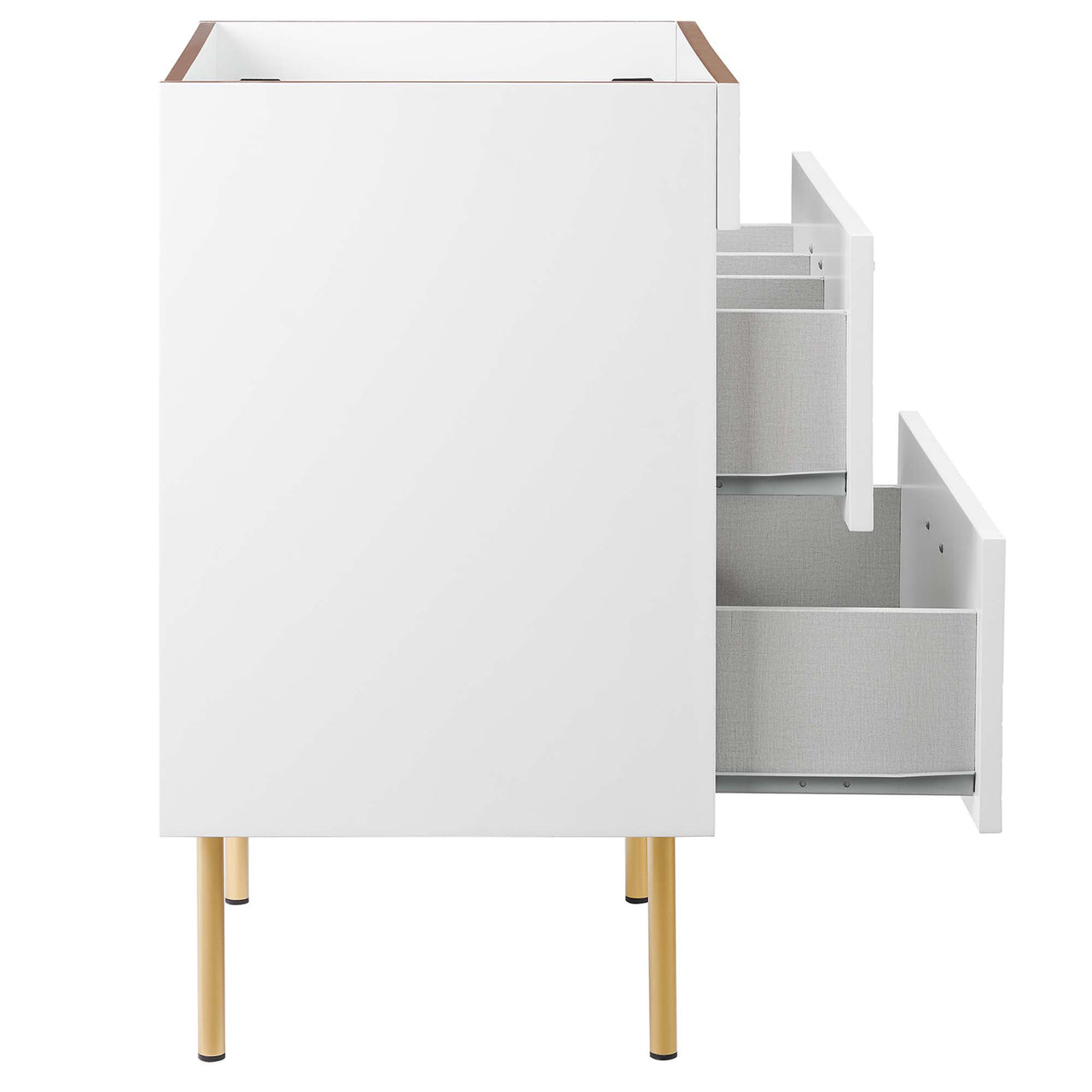 Dawnridge Vanity Base with Storage, White