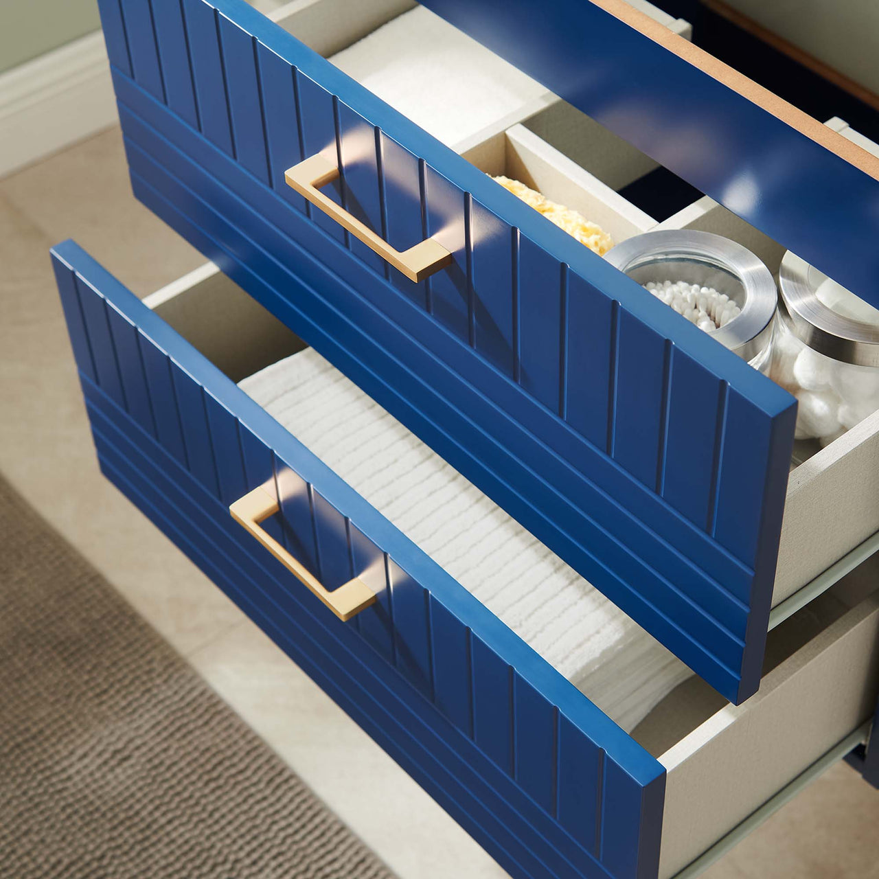 Dawnridge Levitating Vanity Base with Storage, Blue