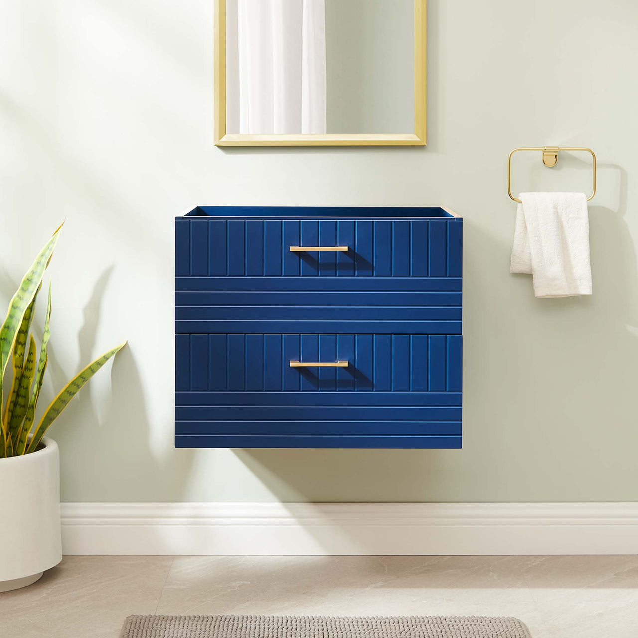 Dawnridge Levitating Vanity Base with Storage, Blue
