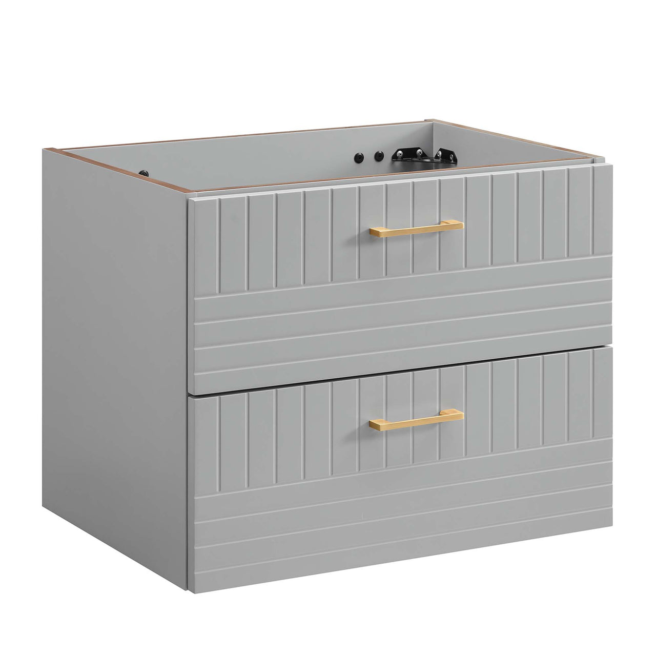 Dawnridge Levitating Vanity Base with Storage, Light Gray