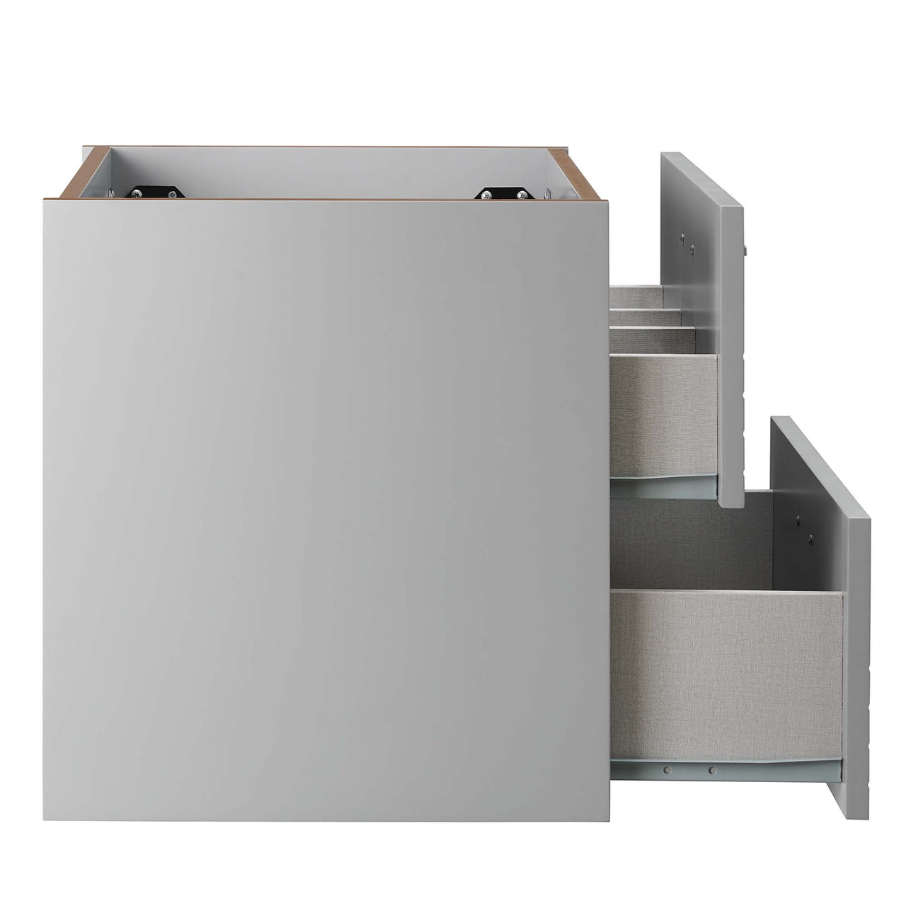 Dawnridge Levitating Vanity Base with Storage, Light Gray