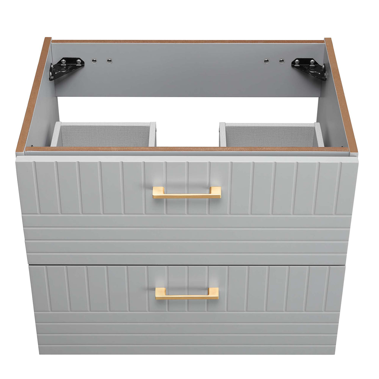 Dawnridge Levitating Vanity Base with Storage, Light Gray