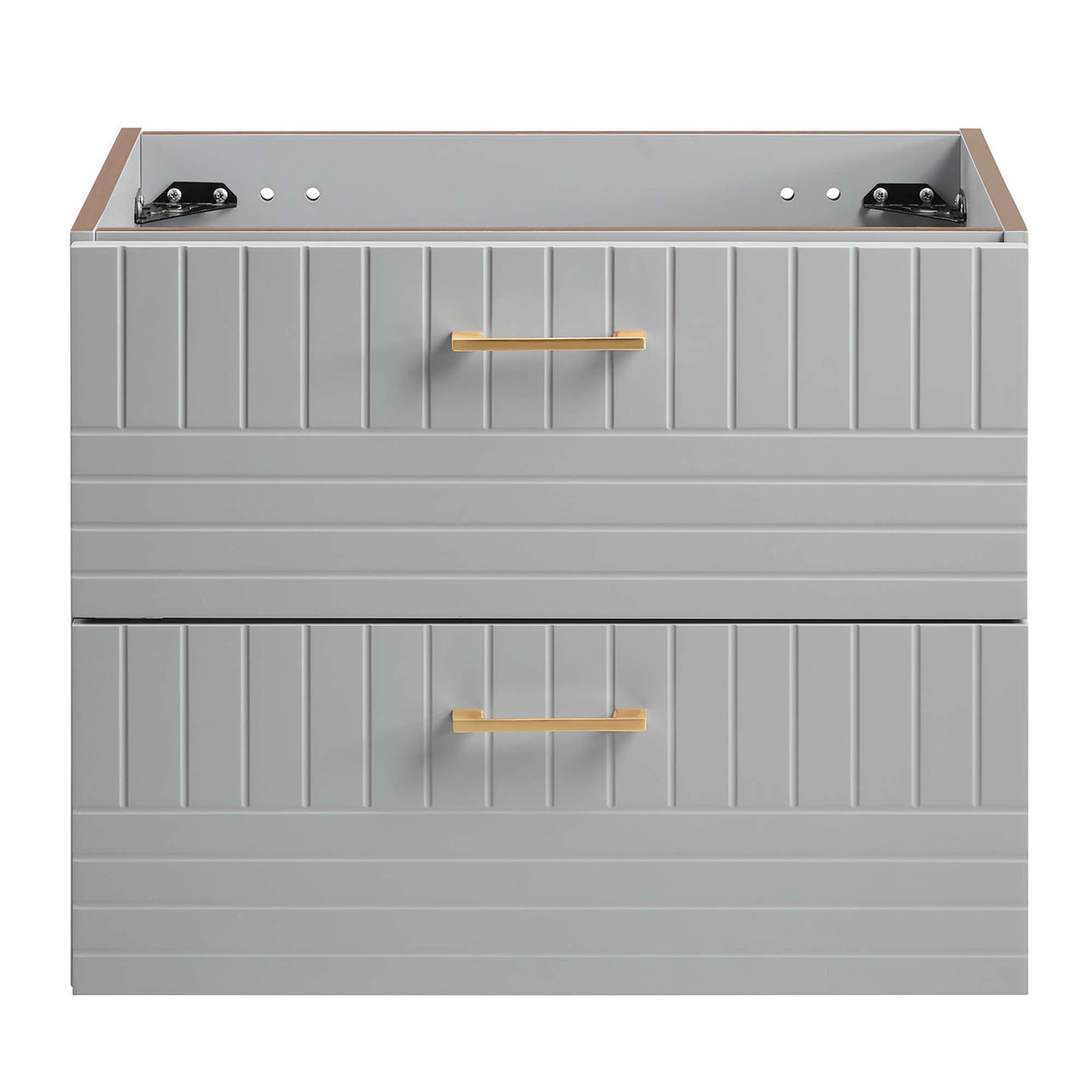 Dawnridge Levitating Vanity Base with Storage, Light Gray