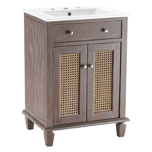 Beachside Vanity Unit, Small, Gray & White